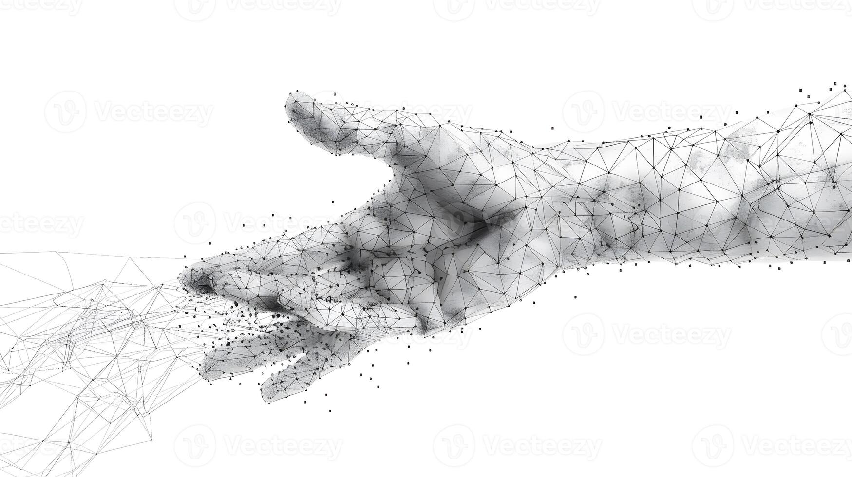 A hand reaching for an object in black and white photo