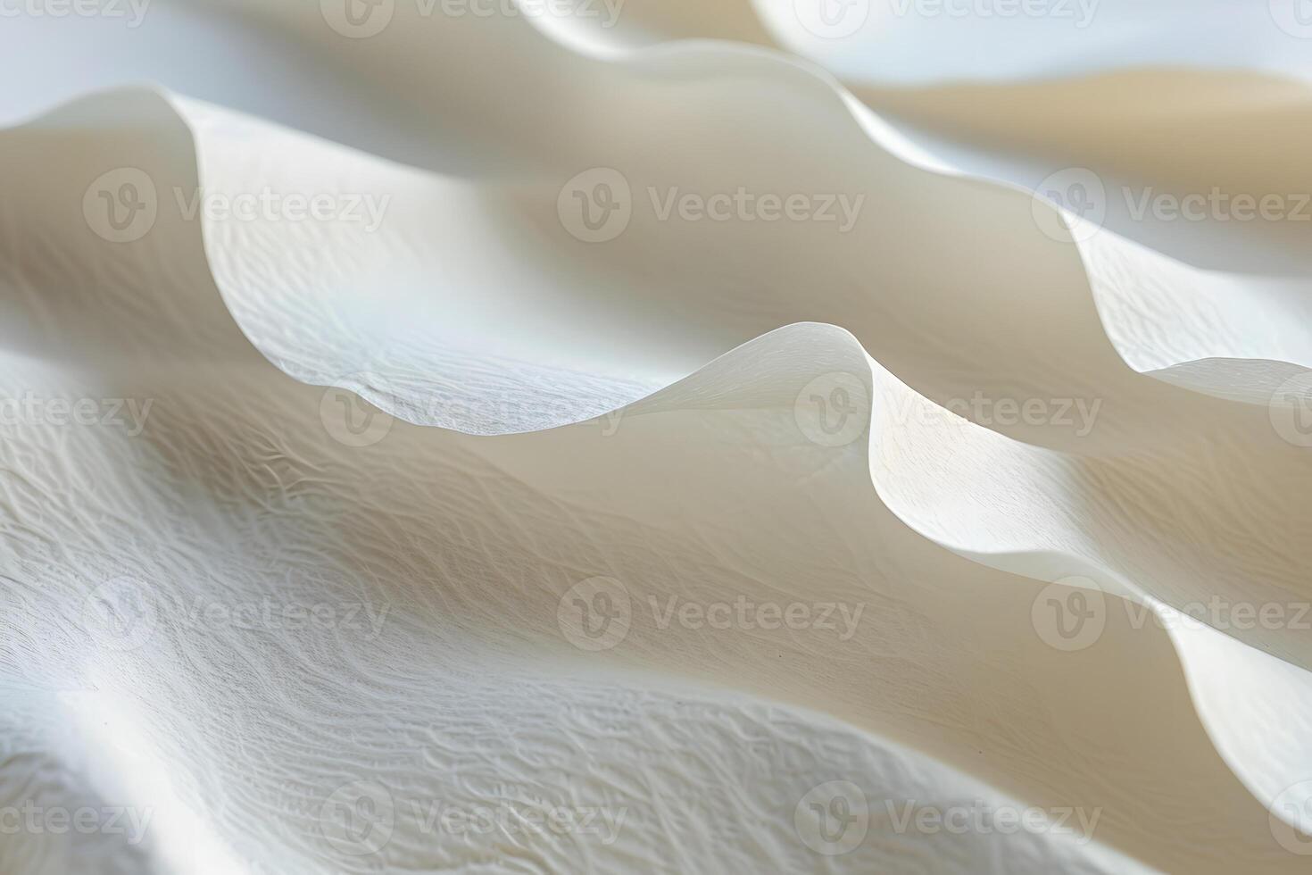 Close-up of white fabric with wave pattern photo
