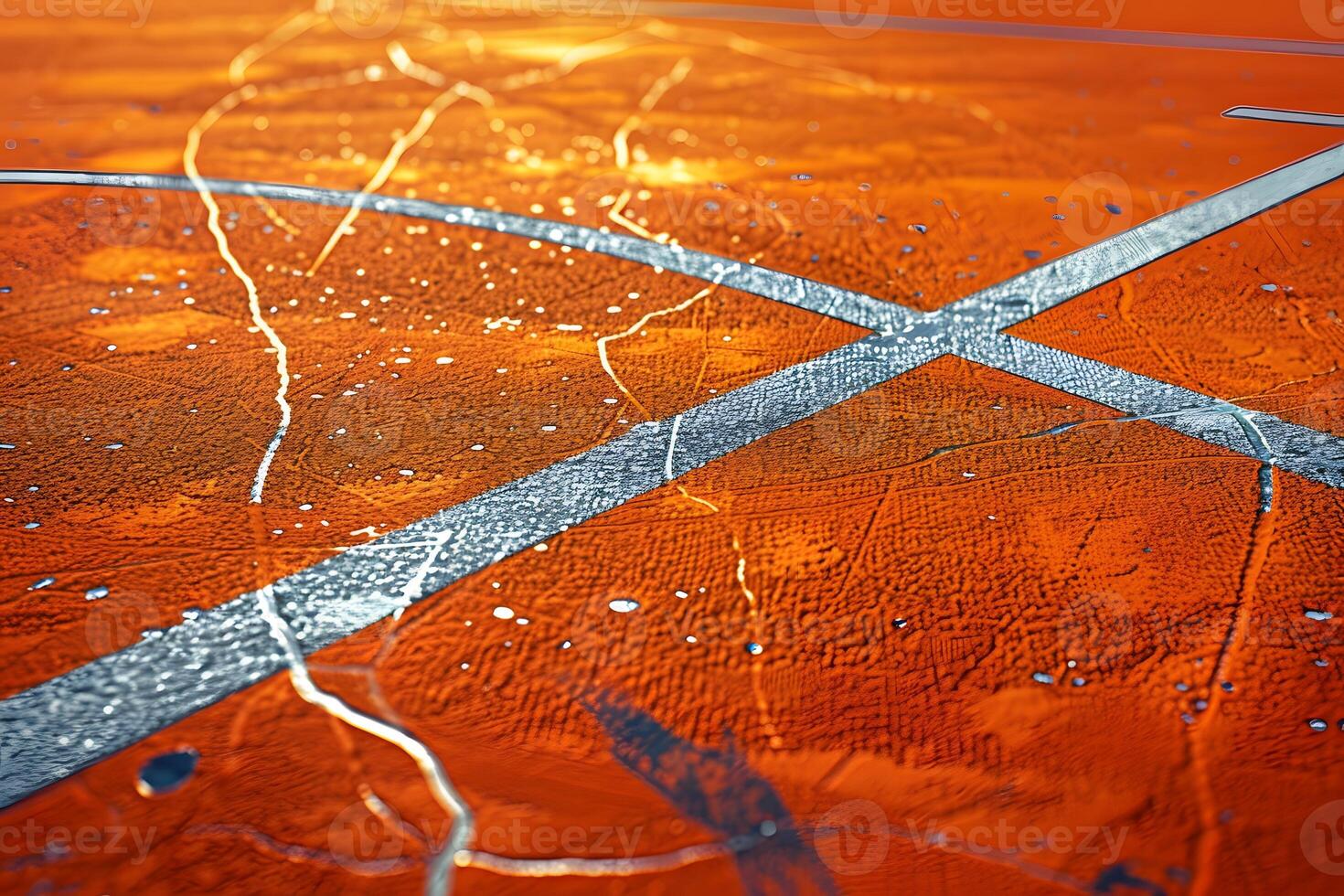 A basketball court close-up with ball photo