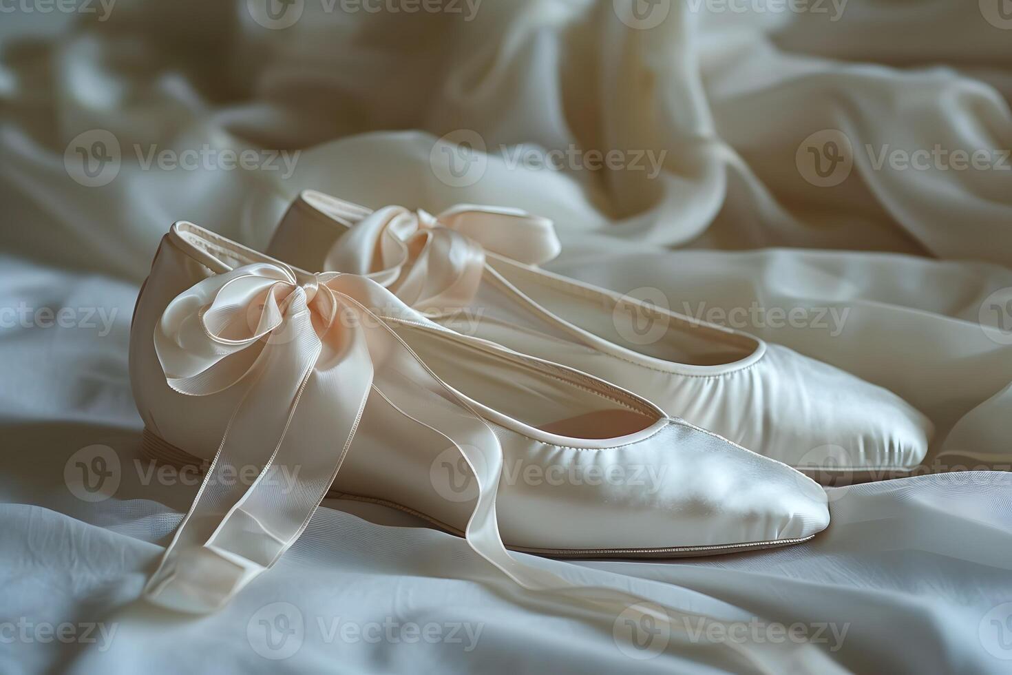 Two pairs of white shoes with bows on them photo