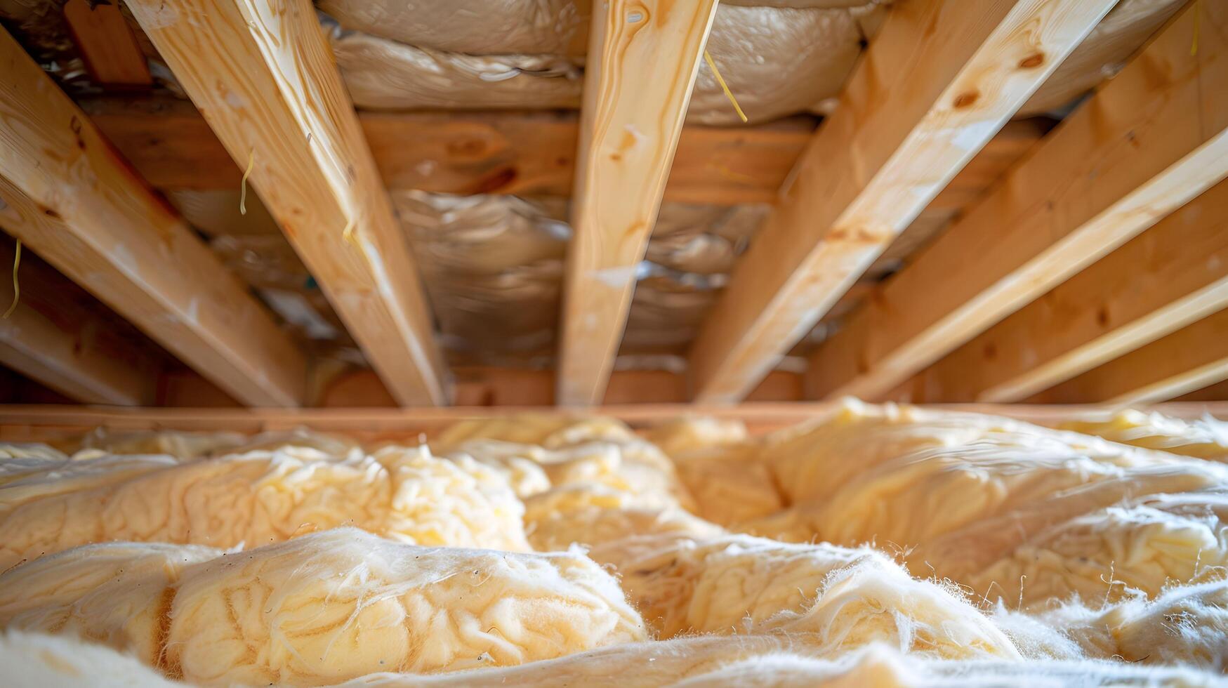 A close up of a pile of wool in a room photo