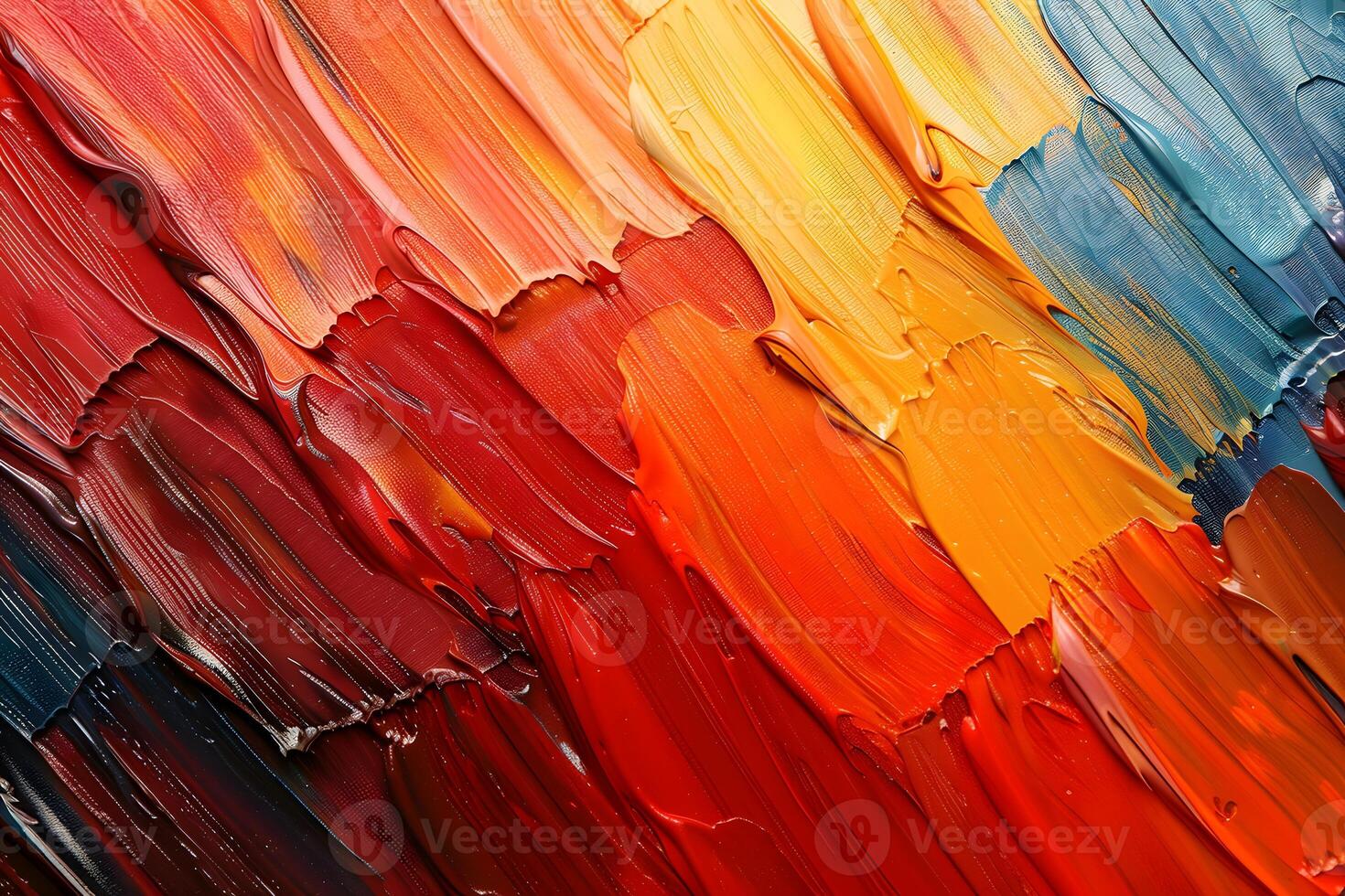 A close up of a painting of different colors of paint photo