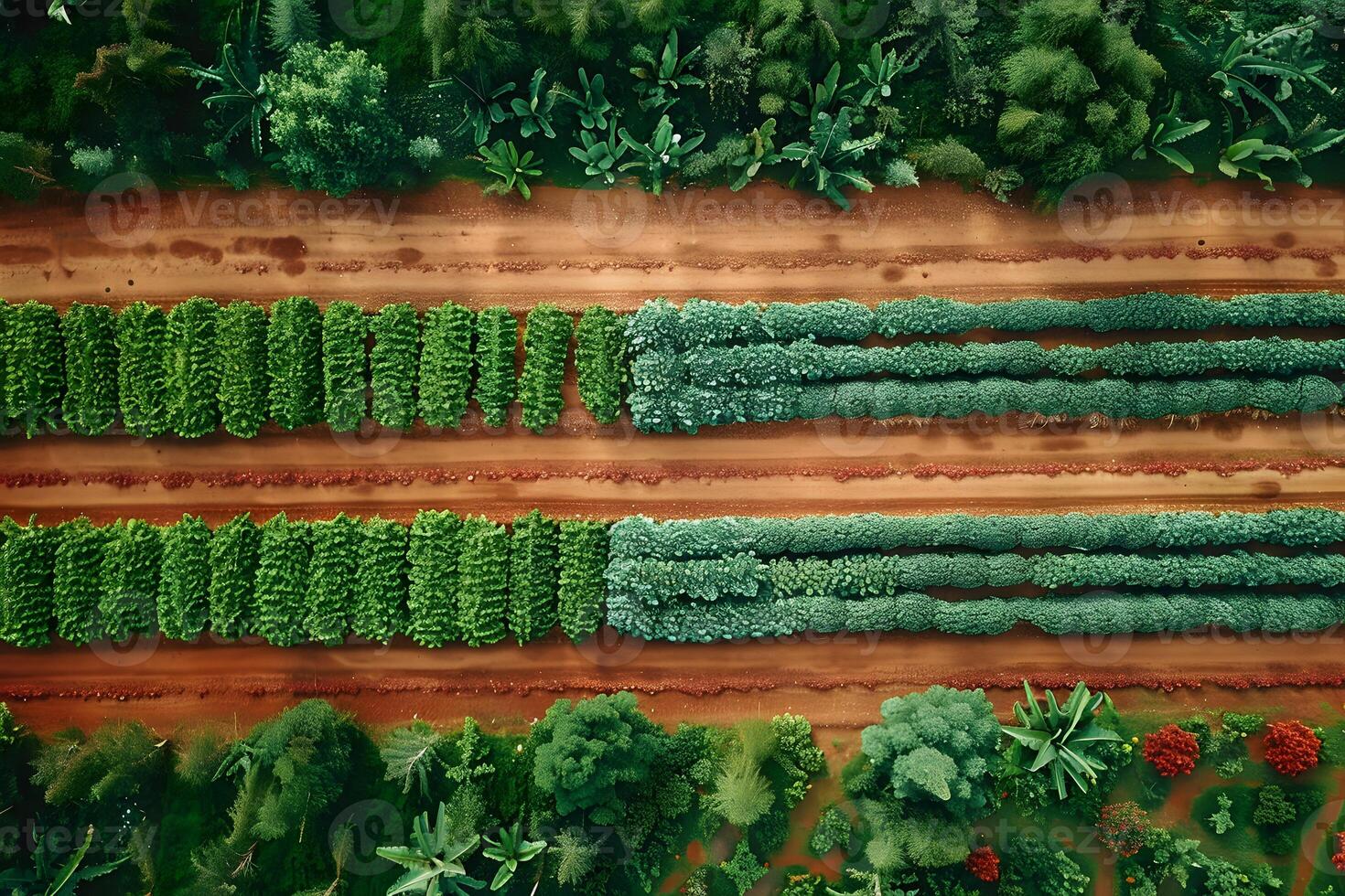 Variety of vegetables on wooden table photo