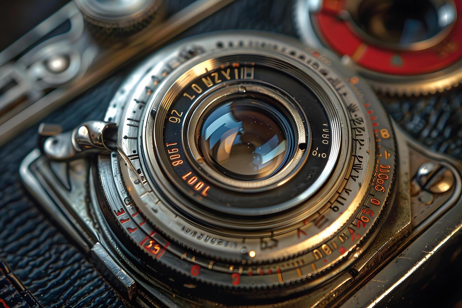 A close up of a camera with a lens on it photo