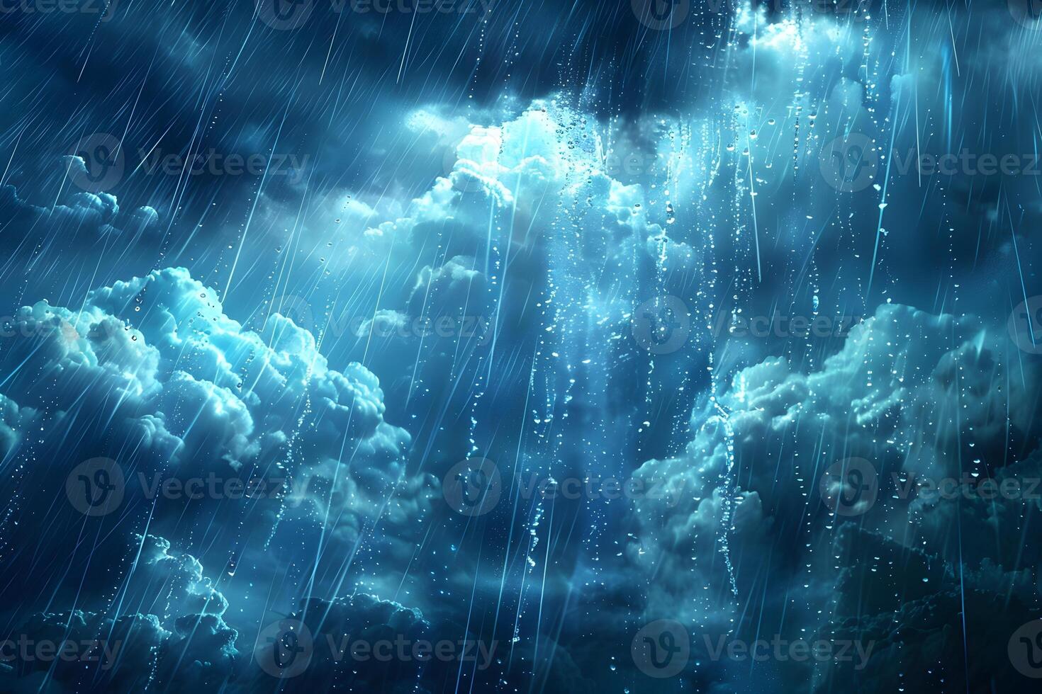 Rain storm approaching with dark clouds in the sky photo