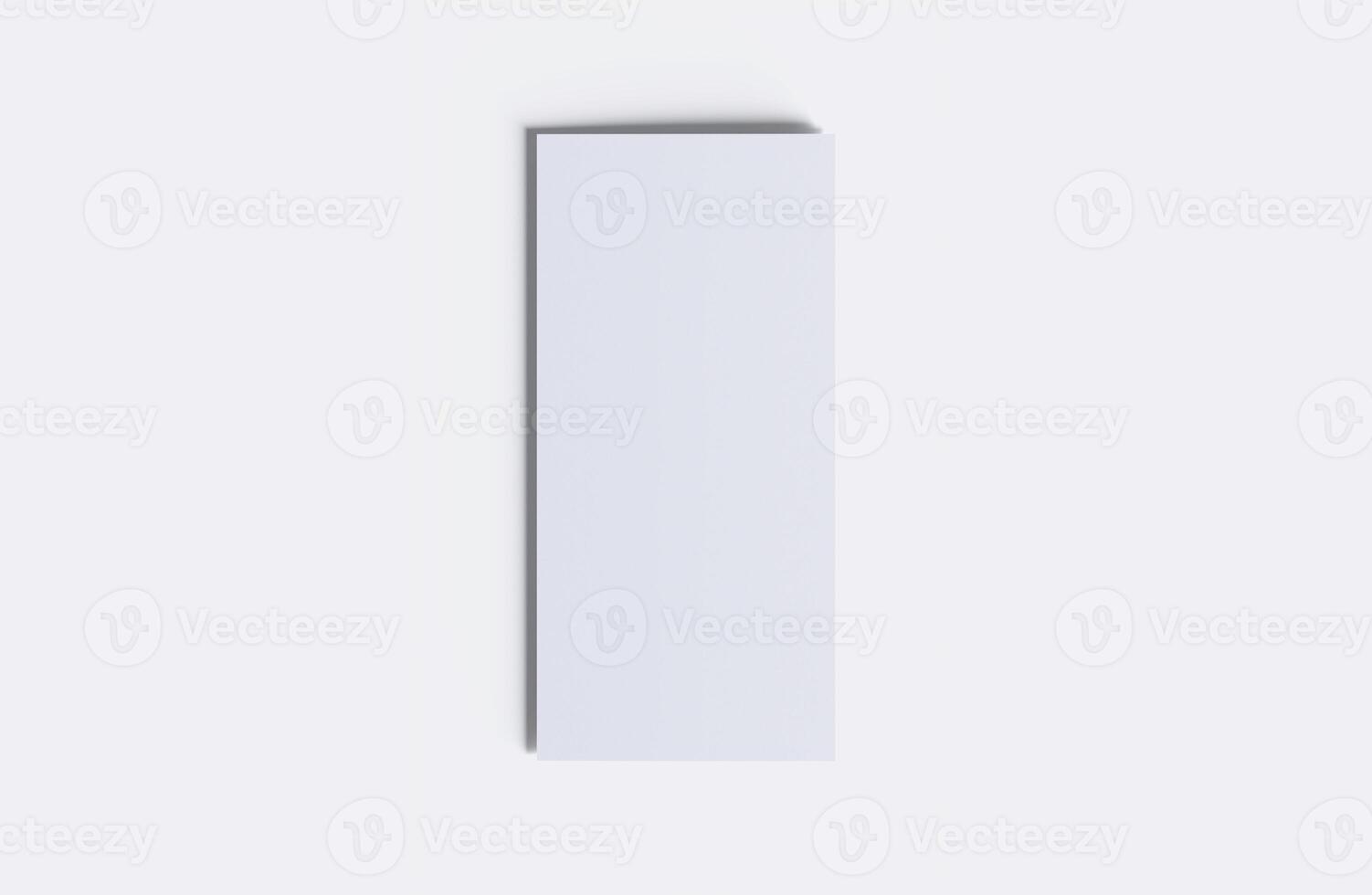 DL Bifold white color and realistic render on white background photo