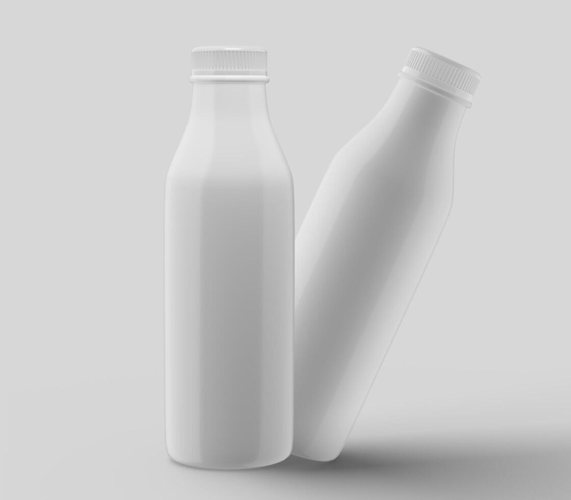 Milk bottle white color photo