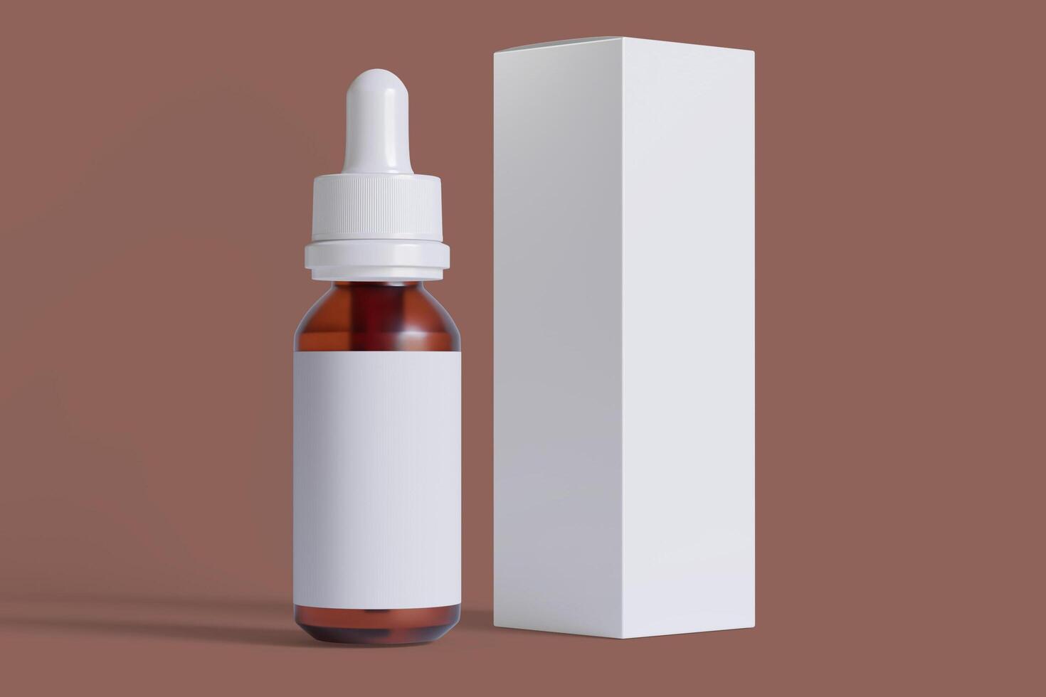 Cosmetic eyedropper bottle with blank label photo