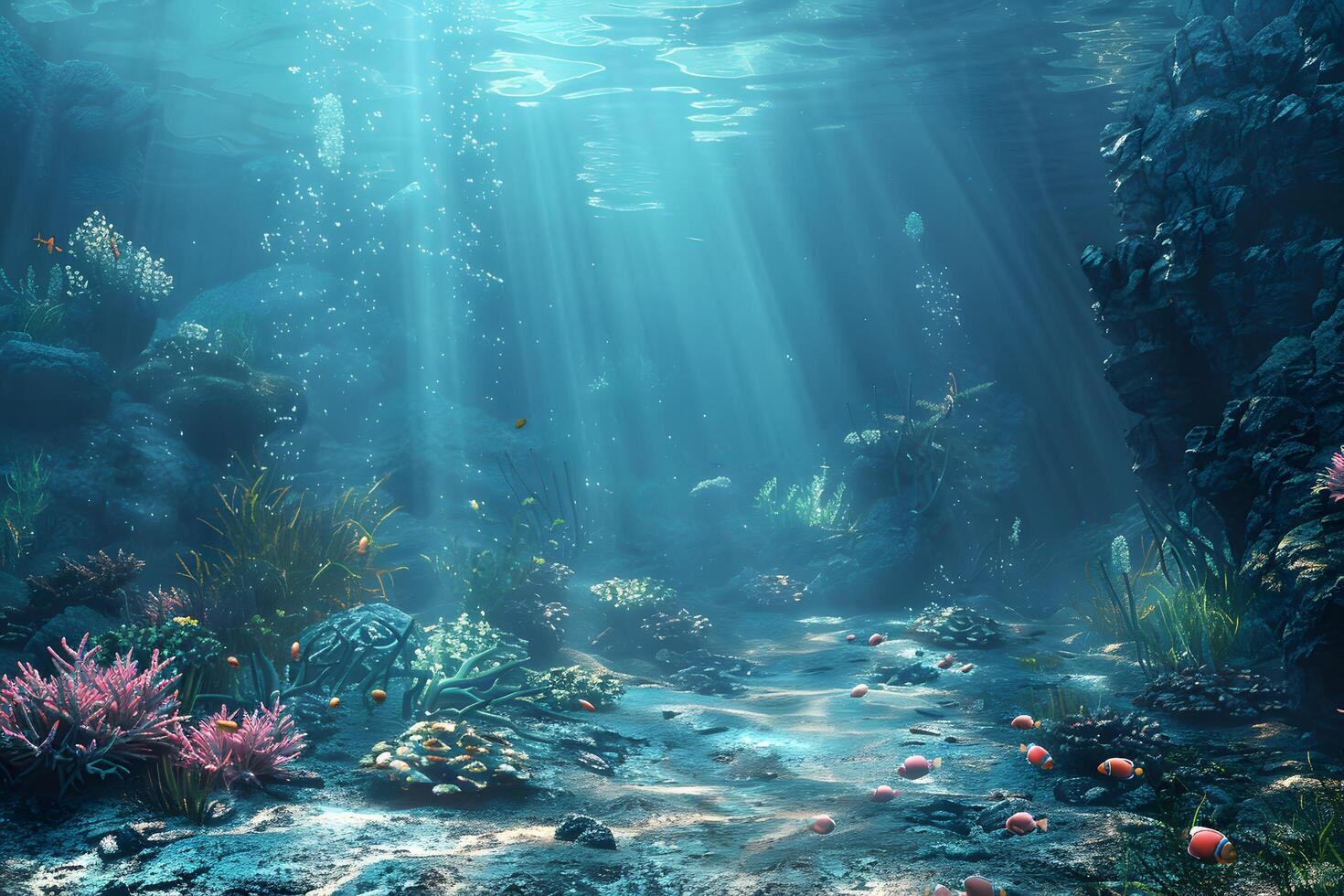 A vast expanse of water in the sea photo