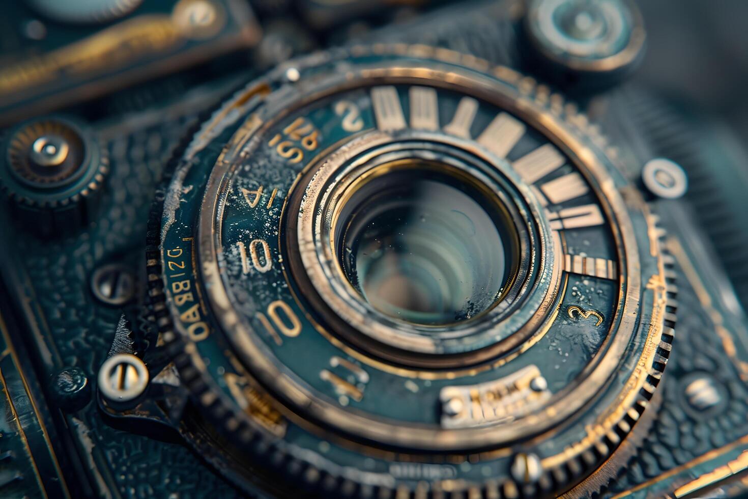A close up of a camera with a lens on it photo