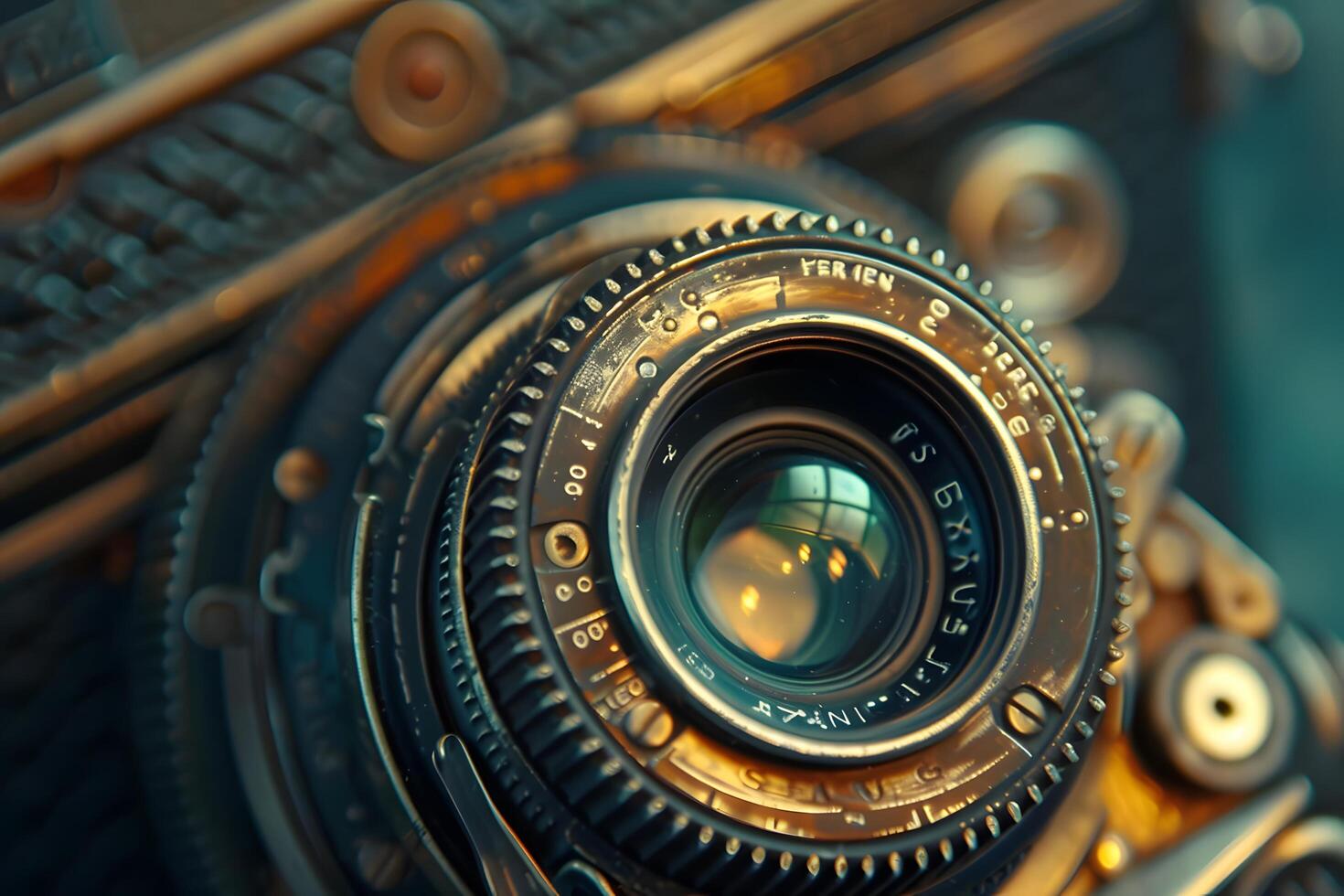 A close up of a camera with a lens on it photo