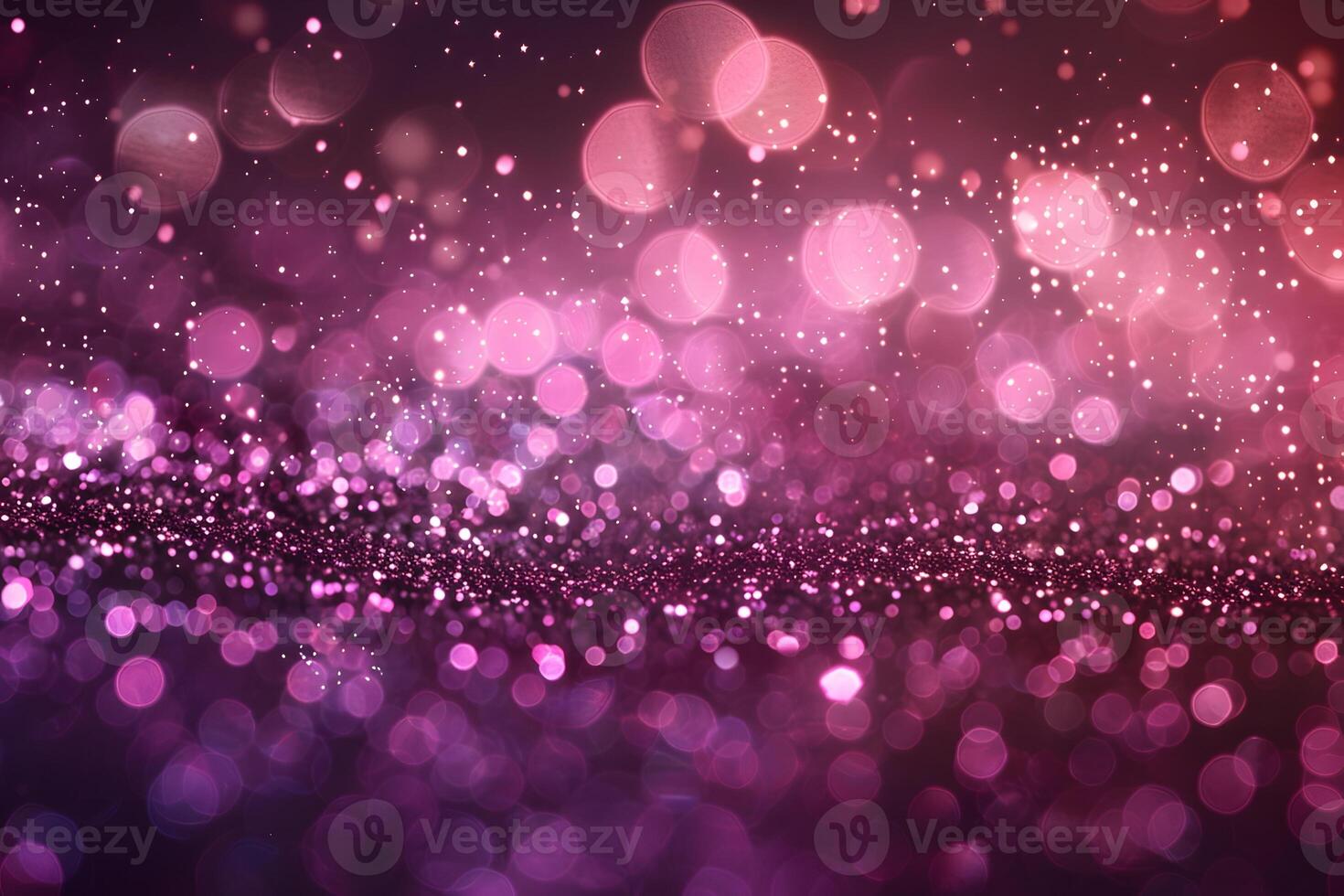 Abstract vibrant purple and black background with numerous lights photo