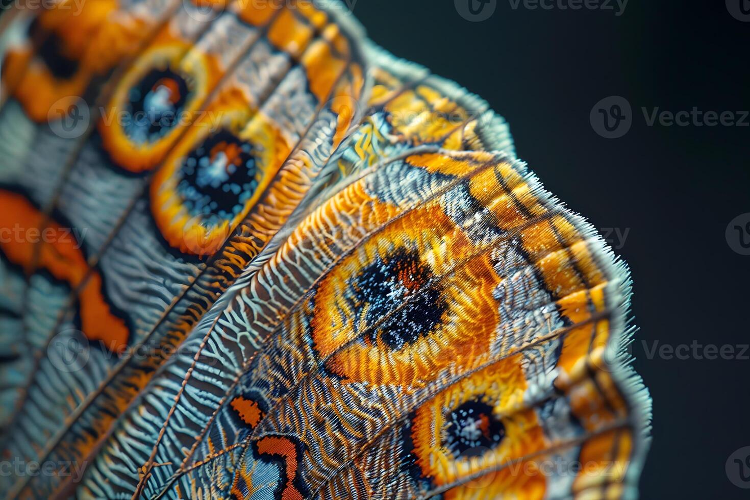 A close up of a butterfly wing with a pattern on it photo