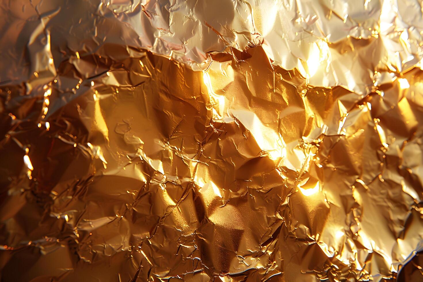 Shiny gold foil surface photo