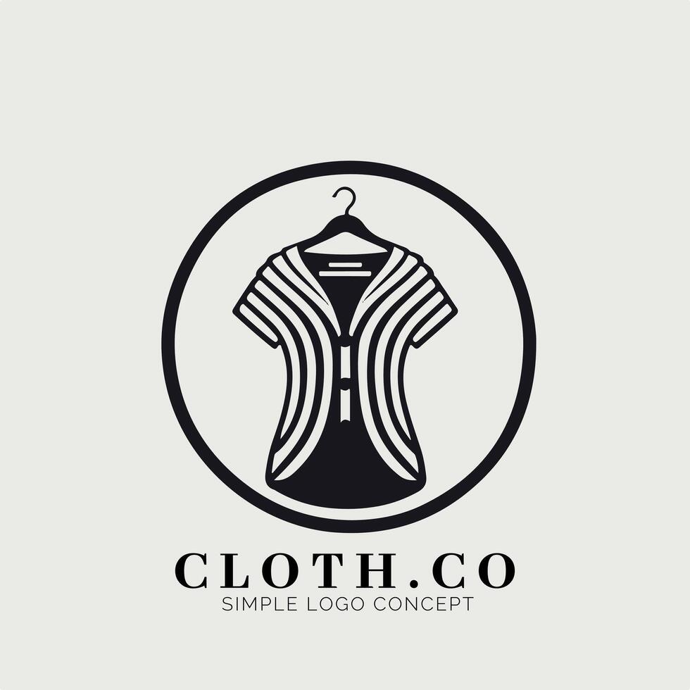 Cloth Brand Minimalist Logo Concept vector