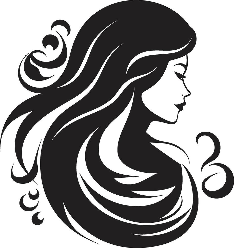 Gothic Grace Stylish Abstract Woman Face with Black Color Scheme Noir Nectar Intriguing Graphics of Black Woman Face in Abstract Representation vector