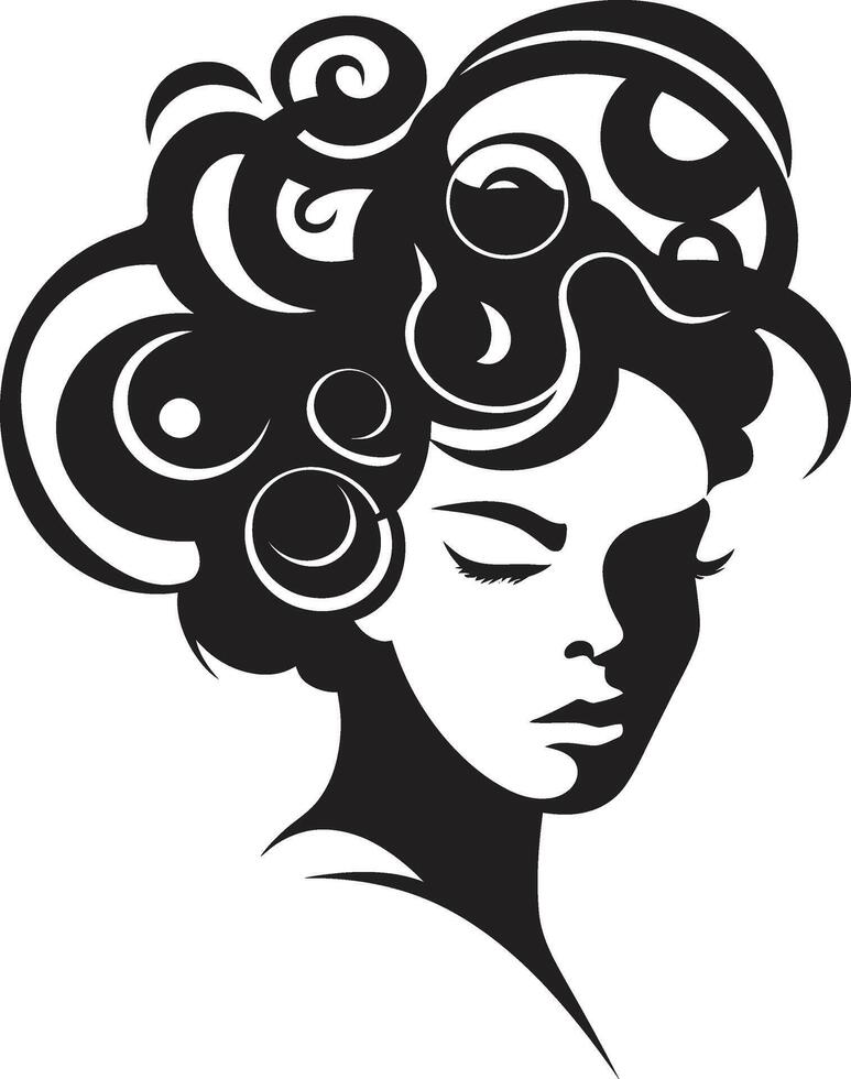 Ethereal Elegance Minimalistic Black Woman Face Graphic Sleek Shadow Portrait Intriguing Abstract Woman Face vector