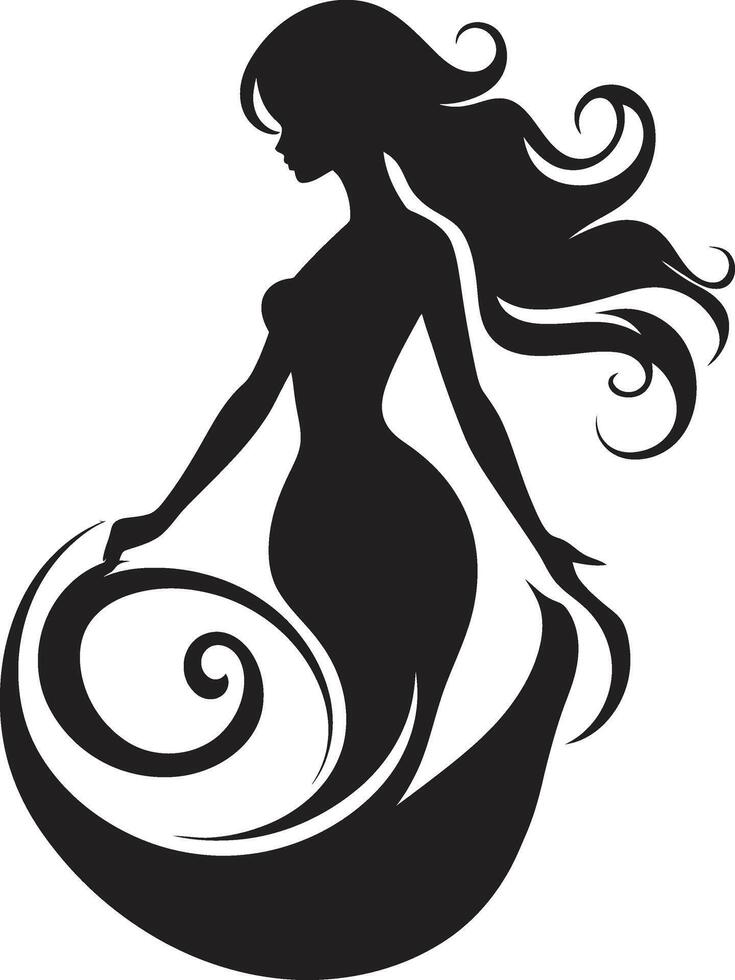 Sleek Shadow Portrait Minimalistic Abstract Woman Face Graphic Nocturnal Noir Intriguing Black Abstract Woman Face Graphic vector