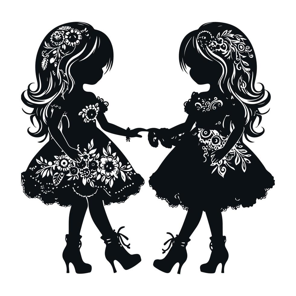 Doll vectors silhouette