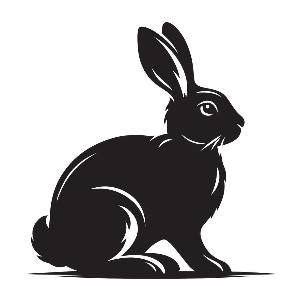 Rabbit vectors silhouette