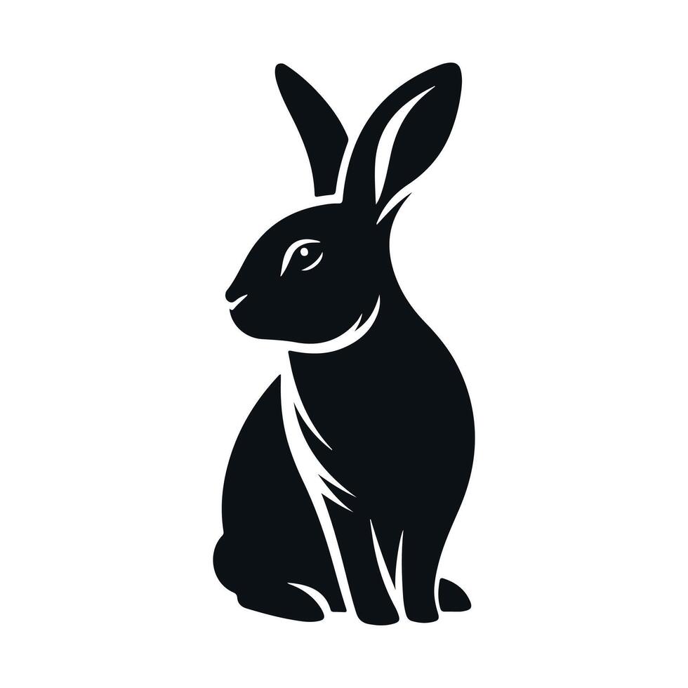 Rabbit vectors silhouette