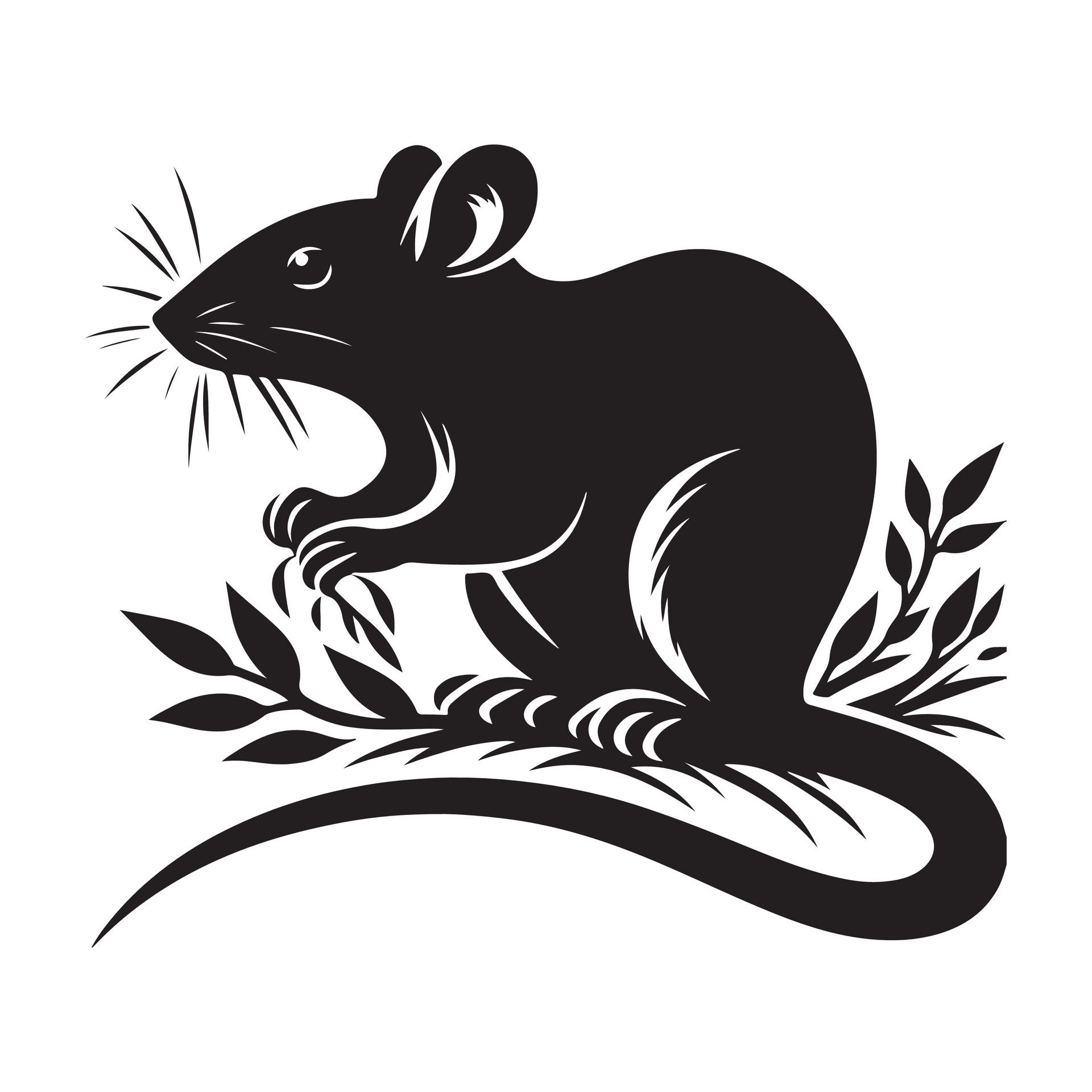 Rat vectors silhouette 46278099 Vector Art at Vecteezy