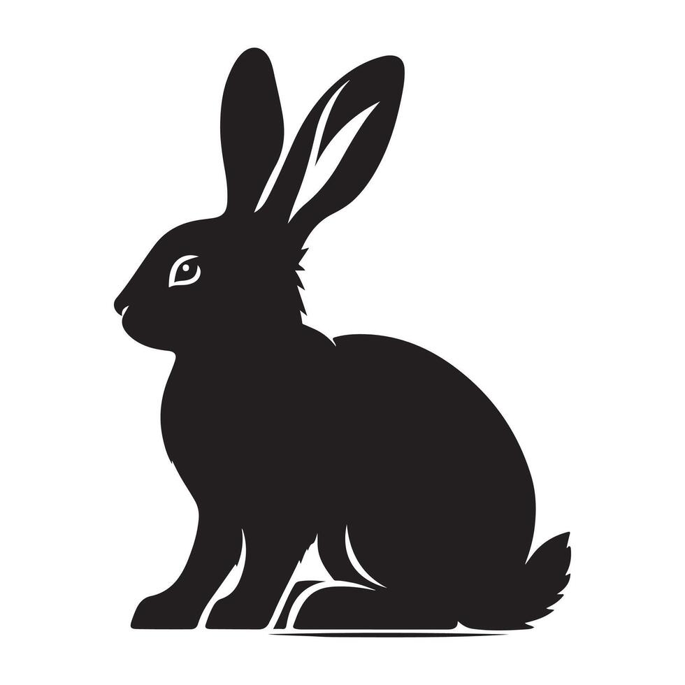 Rabbit vectors silhouette