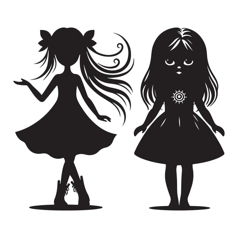 Doll vectors silhouette