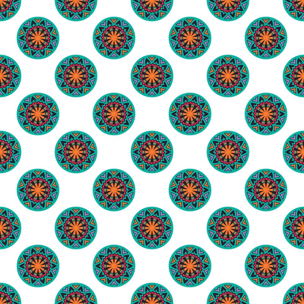 Seamless pattern flower mandala vector