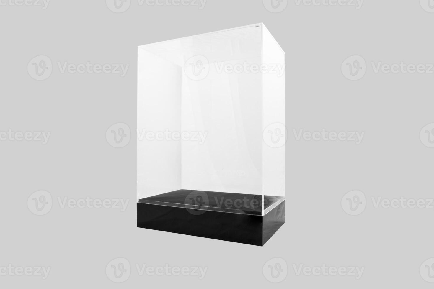 Suggestion Glass Vote Box with Envelope isolated on white background photo