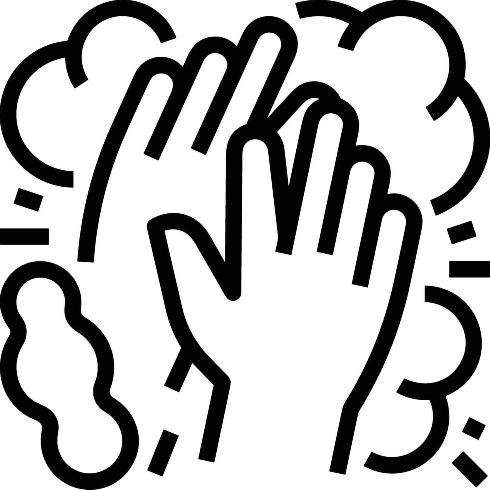 Hand icon symbol image illustration vector