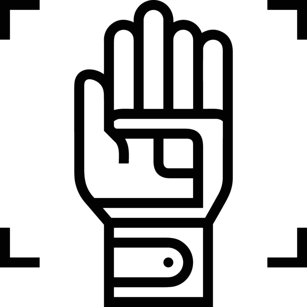 Hand icon symbol image illustration vector
