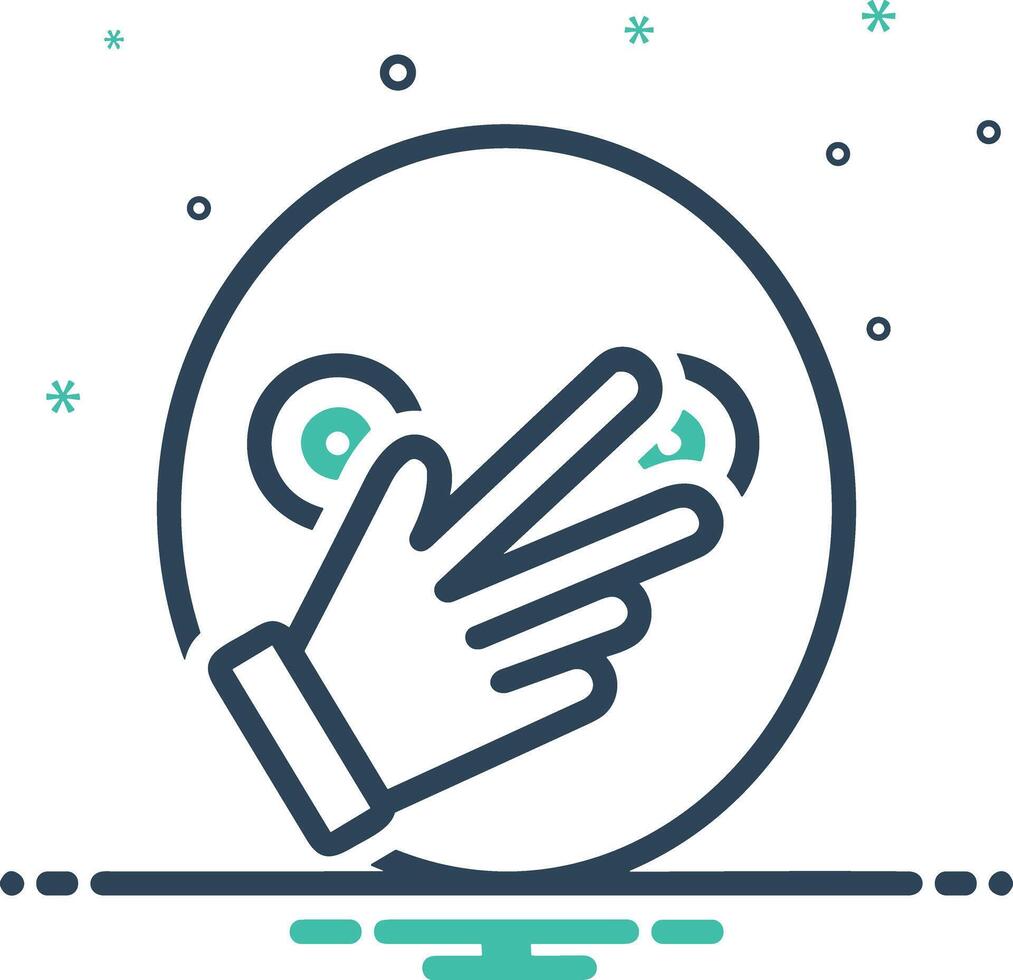 Hand icon symbol image illustration vector