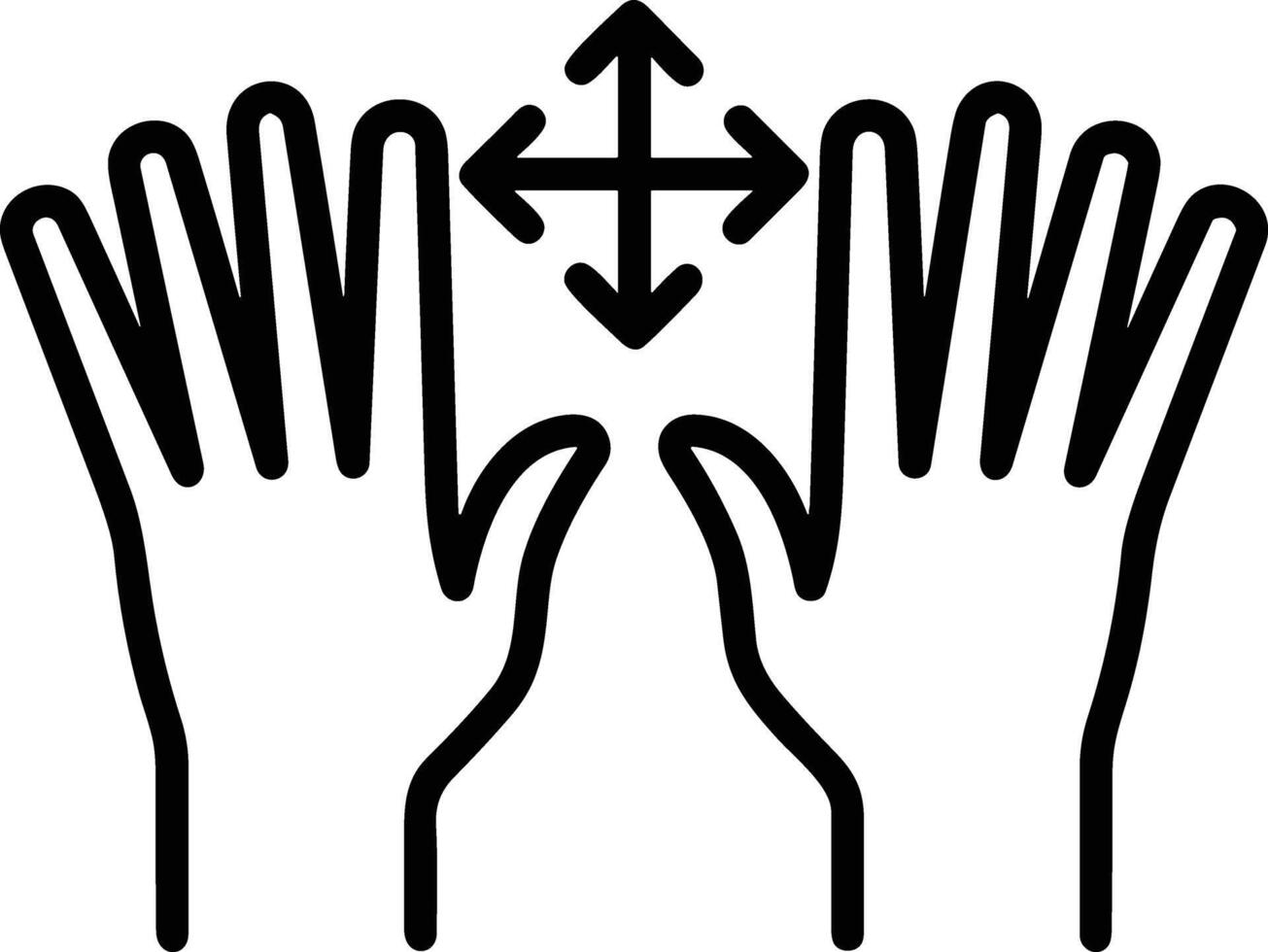 Hand icon symbol image illustration vector