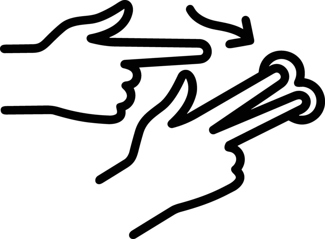 Hand icon symbol image illustration vector