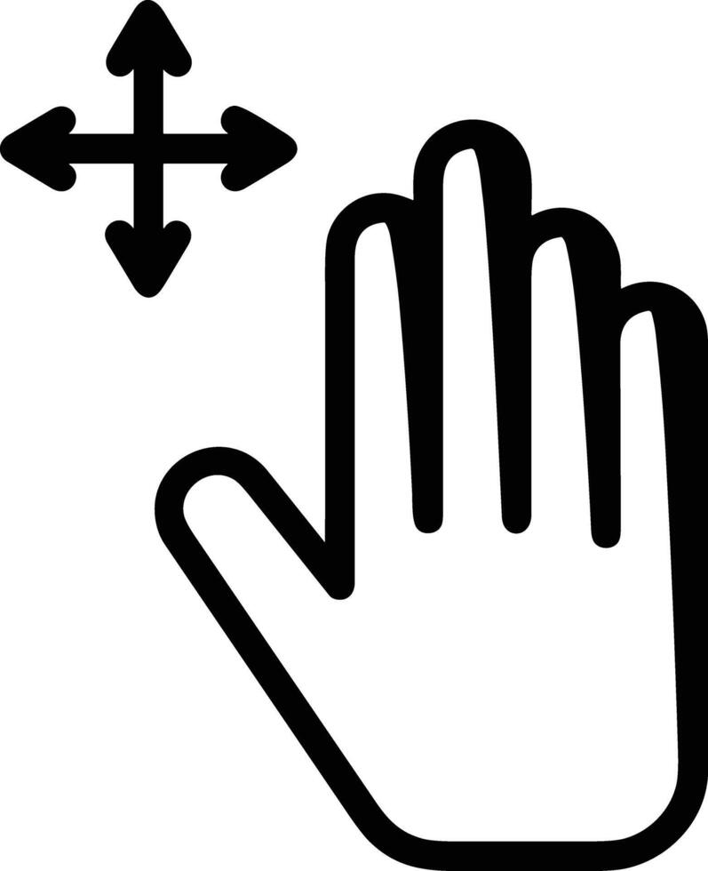 Hand icon symbol image illustration vector