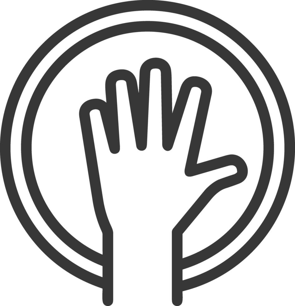Hand icon symbol image illustration vector