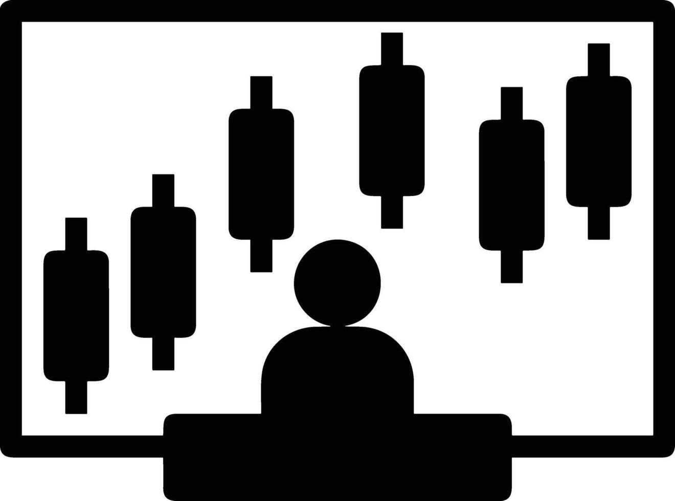 Chart icon symbol image for data statistic analysis illustration vector