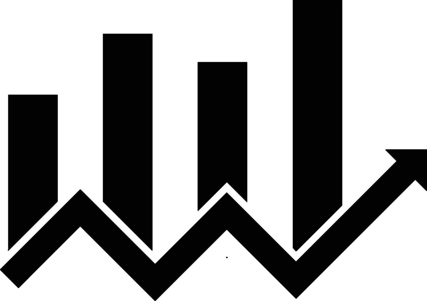 Chart icon symbol image for data statistic analysis illustration vector