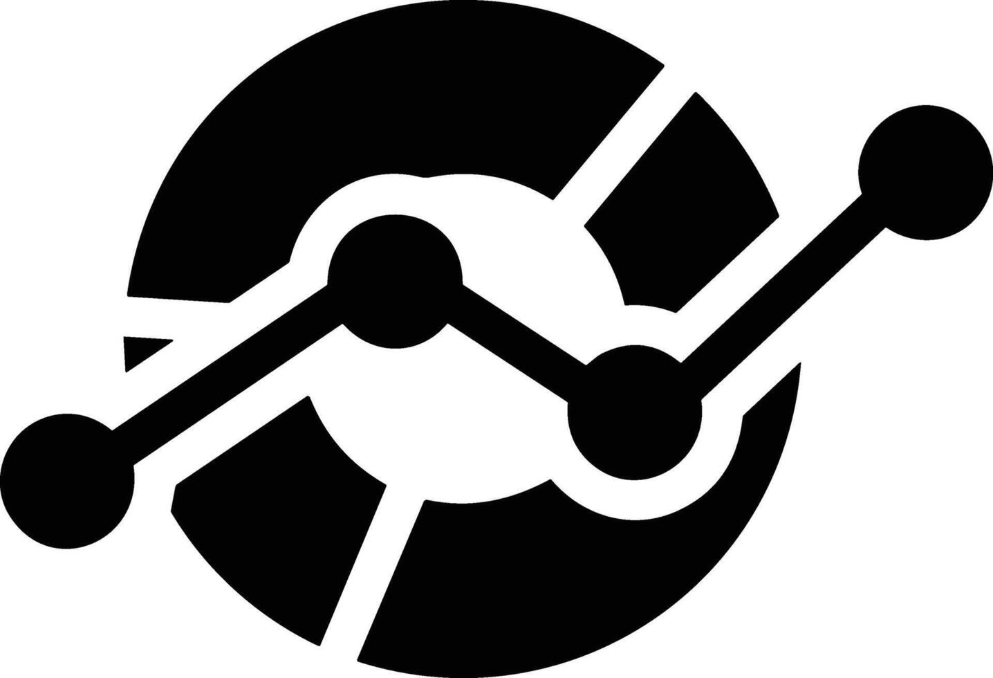 Chart icon symbol image for data statistic analysis illustration vector