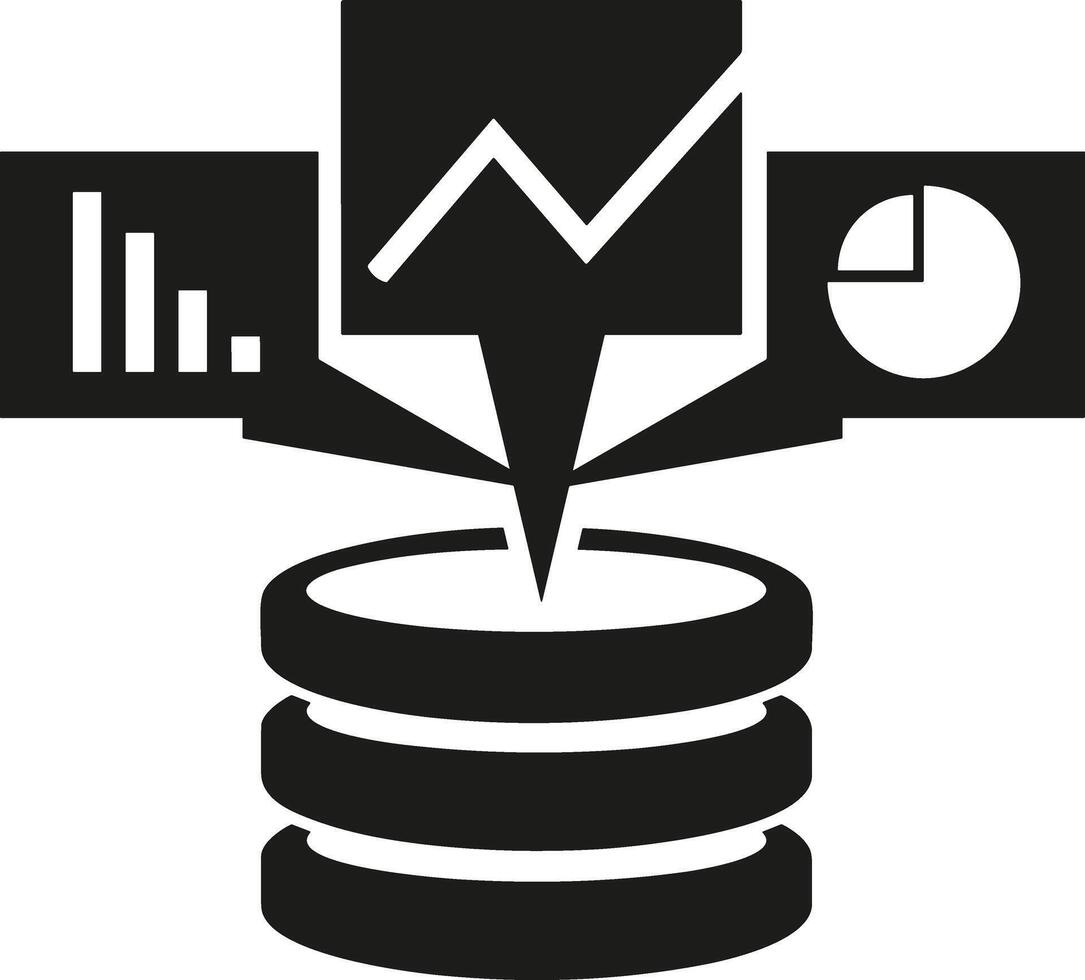Chart icon symbol image for data statistic analysis illustration vector