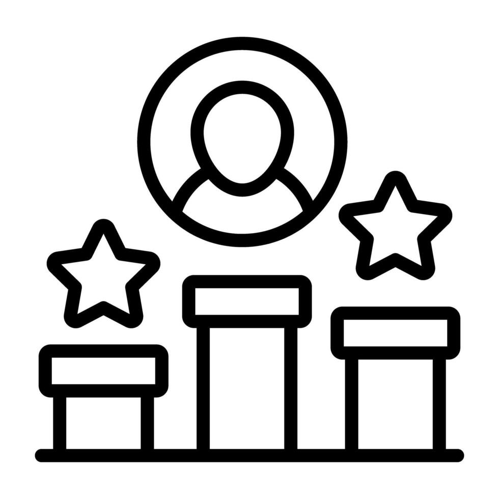 An icon design of winner vector