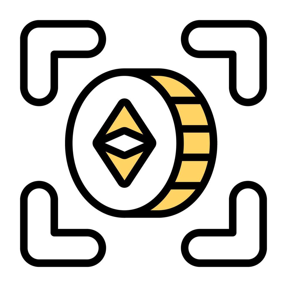 Creative design of ethereum scan vector