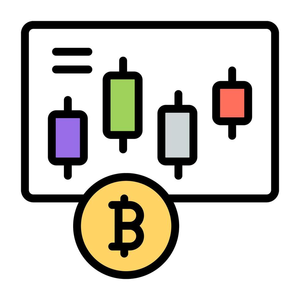 Premium download icon of bitcoin chart 46281985 Vector Art at Vecteezy