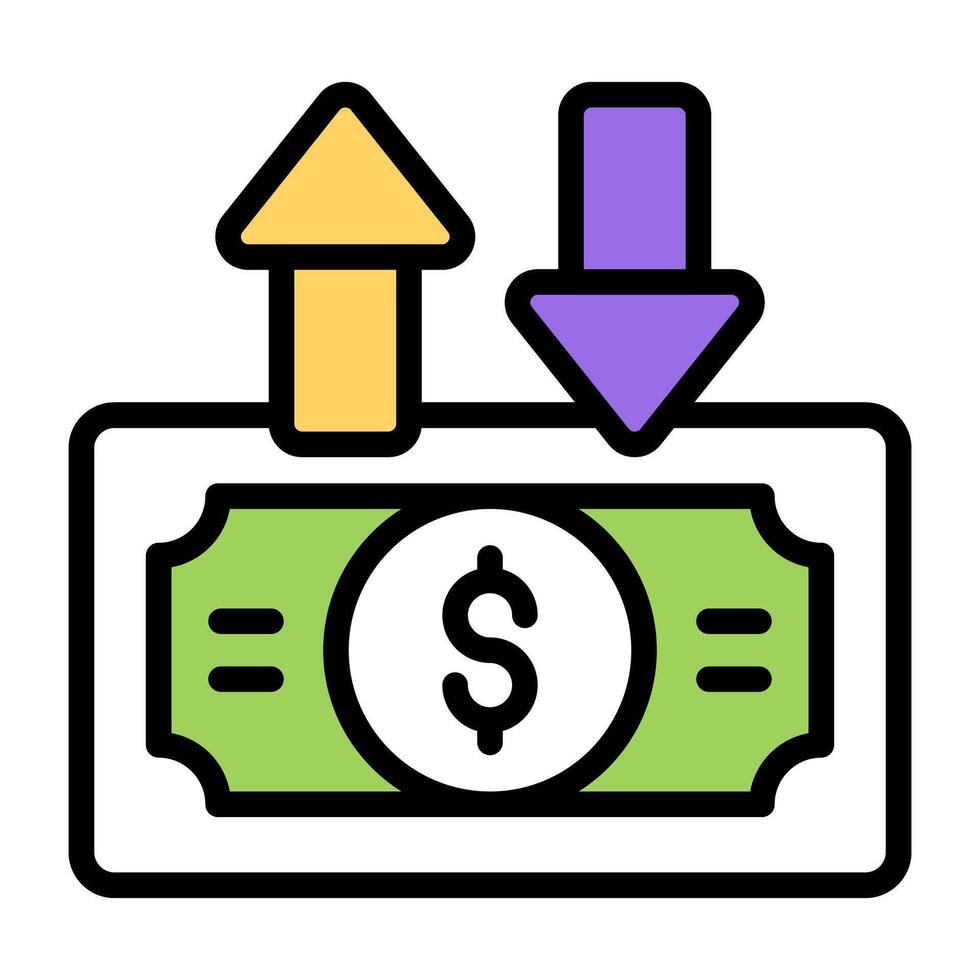 Trendy design icon of money transfer vector