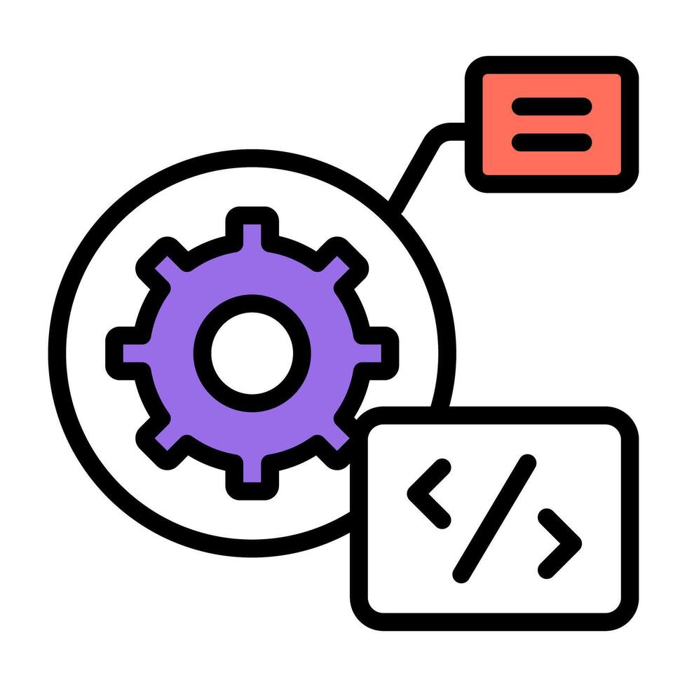 Unique design icon of coding development vector