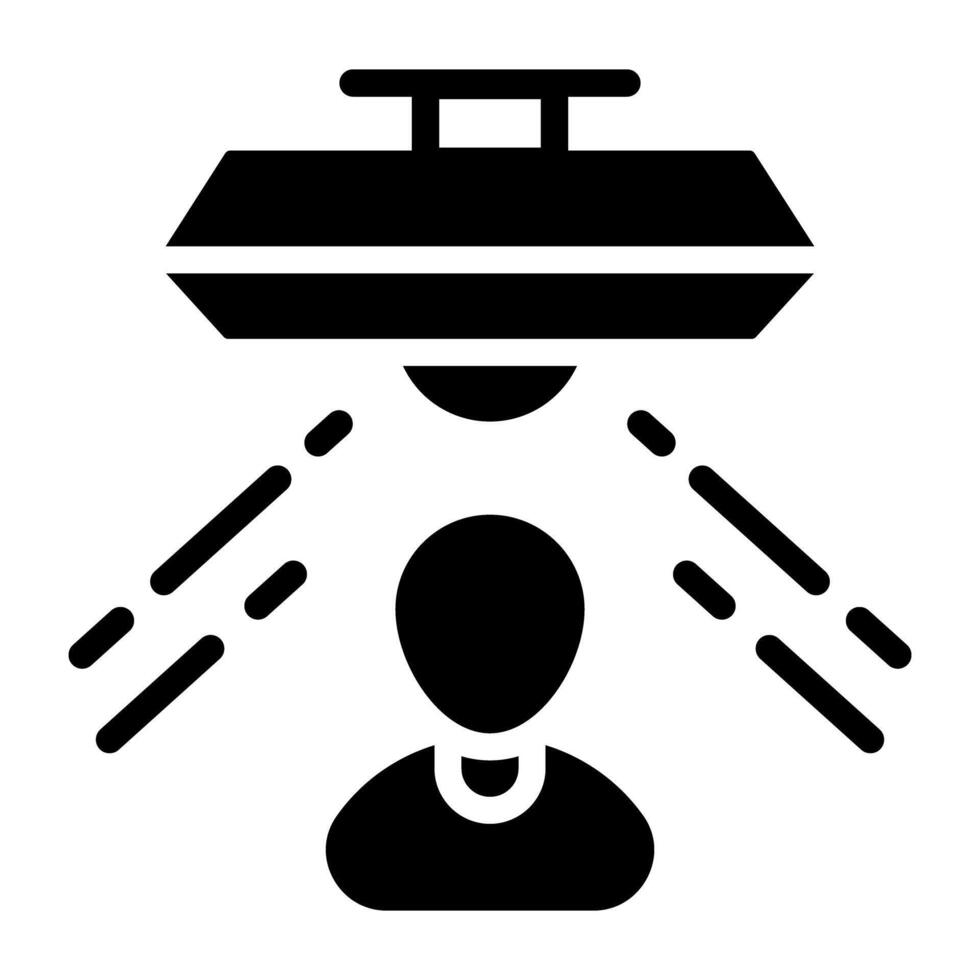 Trendy design of user hologram, glyph editable icon vector