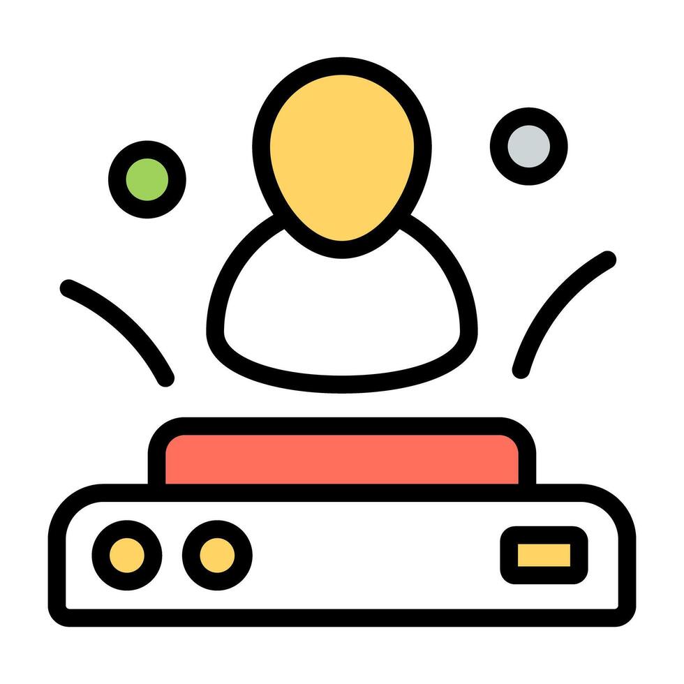 Trendy r design of user hologram, flat editable icon vector