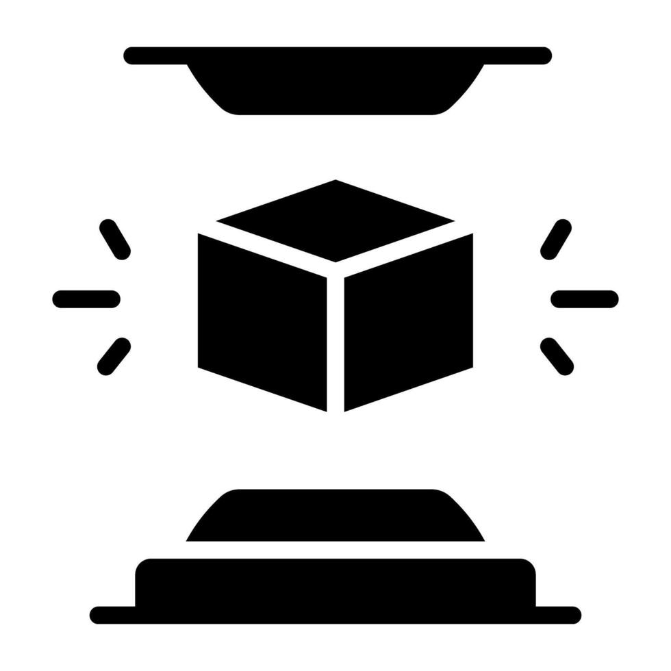 Editable design icon of 3d cube vector