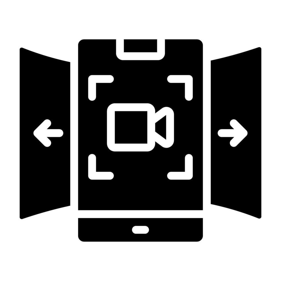 An icon design of mobile camera vector